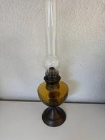 Petroleumlamp - Metaal, Glas, Messing - Glazen petroleumlamp, Antiek en Kunst