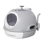 Kattenbak - HappyCat - Met overkapping - Draagbaar - Grijs, Dieren en Toebehoren, Katten-accessoires, Ophalen of Verzenden, Nieuw