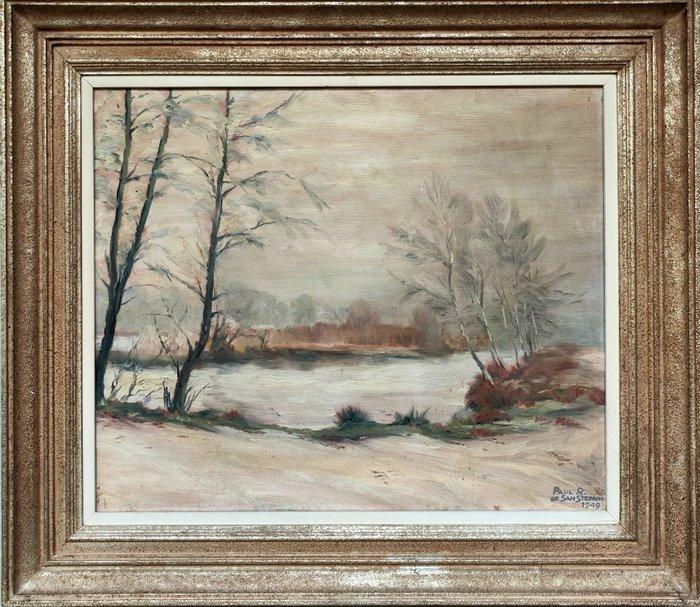 Paul R. de San Stefano (XX) - NO RESERVE - Paysage hiverna, Antiek en Kunst, Kunst | Schilderijen | Klassiek