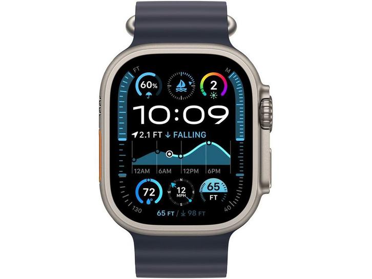 Apple Watch Ultra 2 - GPS + Cellular - 49mm Titanium - Navy, Huis en Inrichting, Woonaccessoires | Overige, Zo goed als nieuw