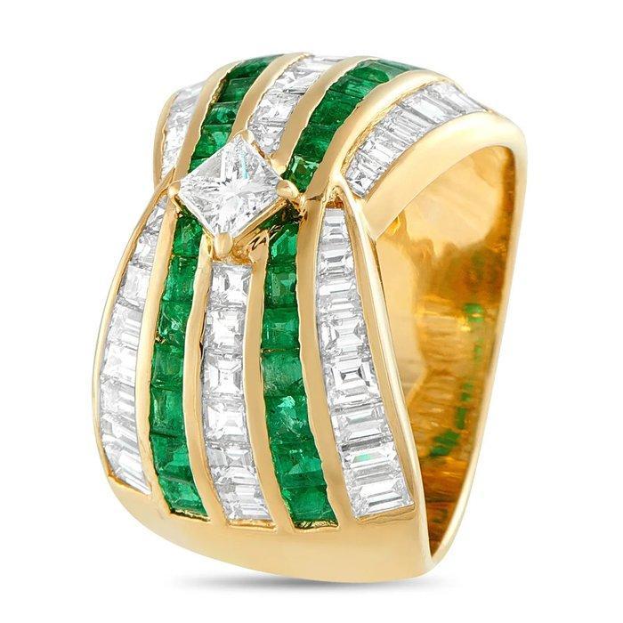 Bague - 18 carats Bague en or jaune 18K avec diamant de 2,67, Bijoux, Sacs & Beauté, Bagues