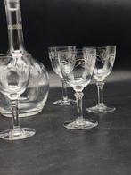 Wijnglas (8) - Kristal - Karaf en wijnglazen, Antiek en Kunst