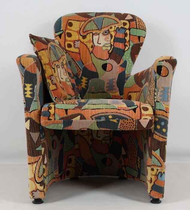 Leolux - Fauteuil - Fluweel, Metaal - Amphora, Antiek en Kunst, Antiek | Meubels | Stoelen en Sofa's