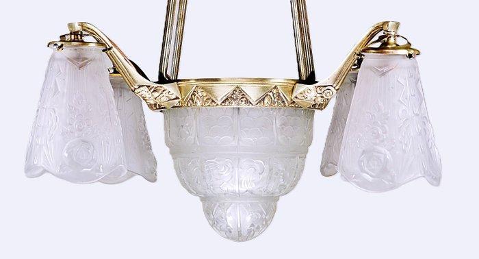 Muller Frères attr. -unbezeichnet - Art Déco - Plafondlamp -, Antiek en Kunst, Kunst | Designobjecten