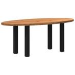 vidaXL Eettafel 200x100x74 cm ovaal massief eikenhout, Huis en Inrichting, Verzenden, Nieuw