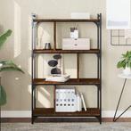 vidaXL Boekenkast 4-laags 76x32x123 cm bewerkt hout bruin, Huis en Inrichting, Verzenden, Nieuw