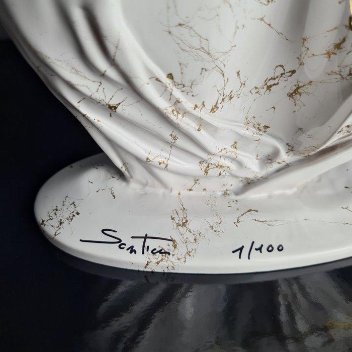 Santicri - Opera Santicri - Tired Face White & Gold Marble, Antiek en Kunst, Kunst | Designobjecten