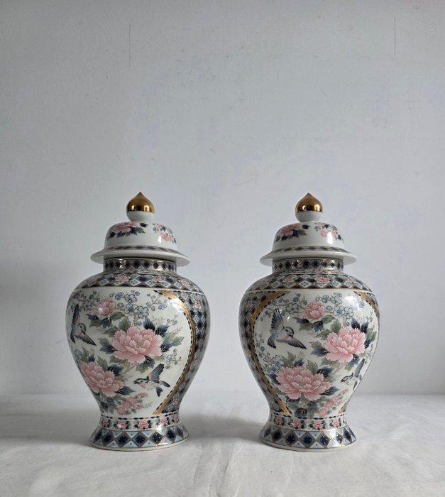 dekselvaas (2) - Porselein, Antiquités & Art, Curiosités & Brocante