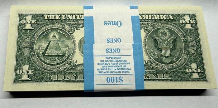 Verenigde Staten van Amerika. - 100 x 1 Dollar 2021 -, Postzegels en Munten, Bankbiljetten | Europa | Niet-Eurobiljetten