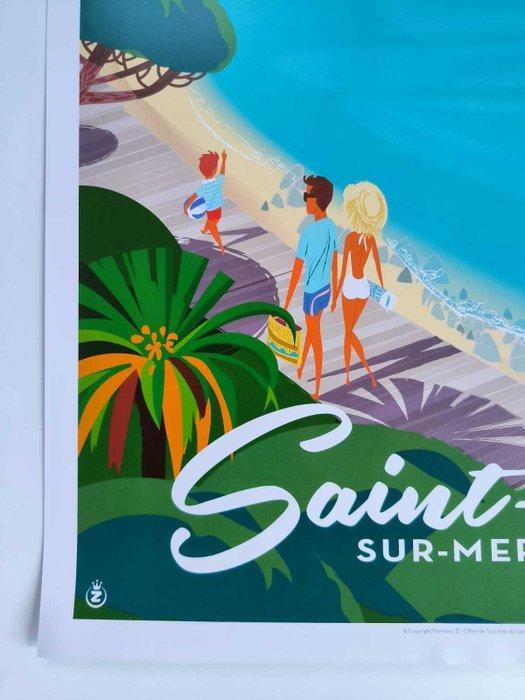 Monsieur Z - Originale Travel Poster  Saint-Cyr-sur-Mer, Antiek en Kunst, Kunst | Tekeningen en Fotografie