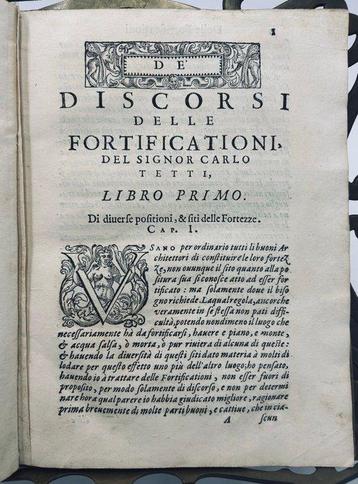 Carlo Teti - Discorsi delle fortificationi del sig. Carlo
