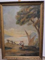 Europese school (XIX) - Amor en la Bahia - NO RESERVE, Antiek en Kunst, Kunst | Schilderijen | Klassiek