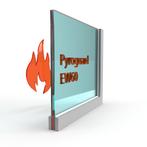 Enkel glas Pyroguard EW60 (stalen constructie), Doe-het-zelf en Bouw, Glas en Ramen, Verzenden, Nieuw