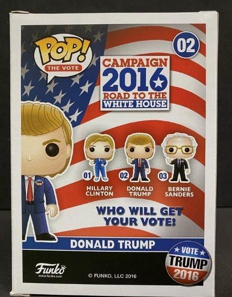 Funko - Funko Pop Donald Trump #02 2016 The Vote Road To The, Antiek en Kunst, Antiek | Speelgoed