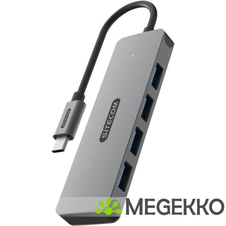 Sitecom USB-C to 4x USB-A Hub, Computers en Software, USB Sticks, Nieuw, Verzenden