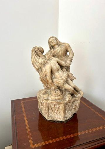 sculptuur, Antica Scultura della Pietà - 38 cm - Marmer