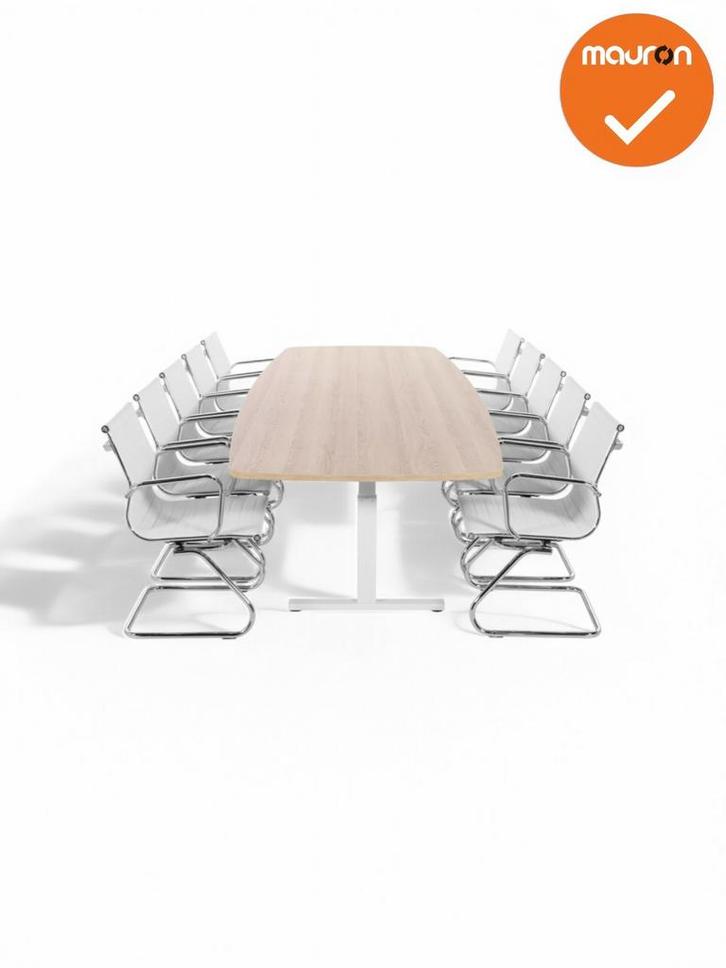 Vergadertafel Tube - Bootvorming - NIEUW - Wit onderstel - K, Zakelijke goederen, Kantoor en Winkelinrichting | Kantoormeubilair en Inrichting