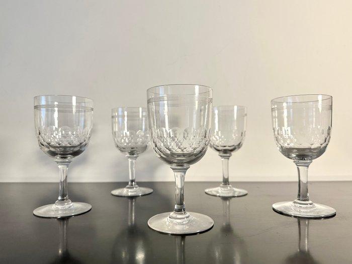 Baccarat - Drinkset (5) - Filetti - faccette geknipt -, Antiek en Kunst, Antiek | Meubels | Tafels