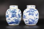 Bocal (2) - Porcelaine - Pots à couvercle - Kangxi