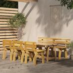 vidaXL Ensemble à manger de jardin 5 pcs Bois de pin, Verzenden, Neuf