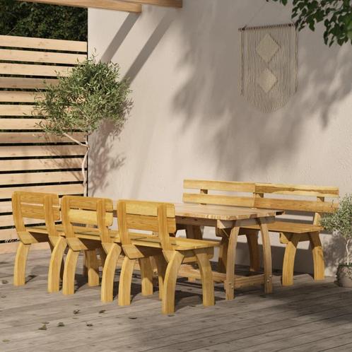 vidaXL Ensemble à manger de jardin 5 pcs Bois de pin, Jardin & Terrasse, Ensembles de jardin, Neuf, Envoi