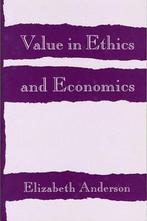 Value in Ethics and Economics - Elizabeth S. Anderson - 9780, Verzenden, Nieuw