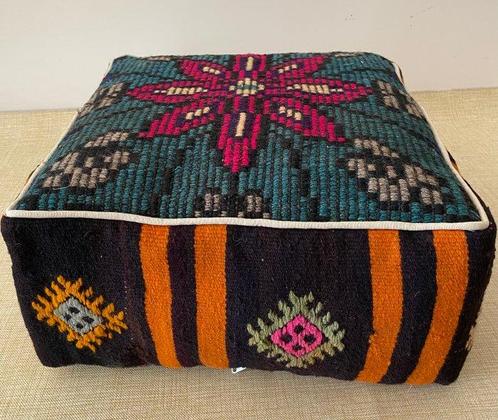 Kelim Poef - Kelim - 48 cm - 48 cm, Antiek en Kunst, Kunst | Designobjecten