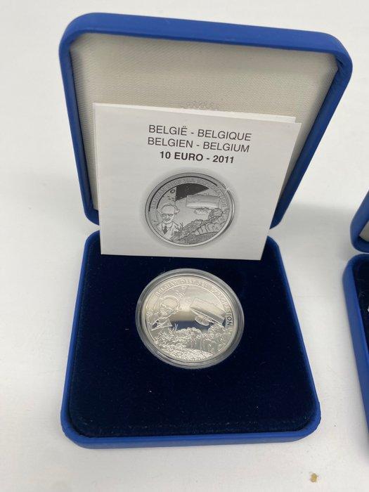 België. 10 Euro 2011/2017 (7 monnaies) Proof (Zonder, Postzegels en Munten, Munten | Europa | Niet-Euromunten