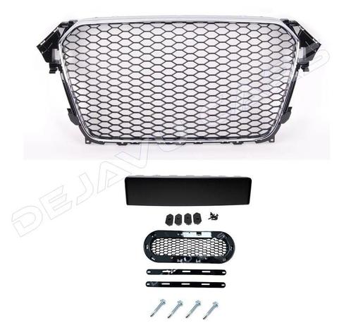 RS4 Look Front Grill Chrome/Black Edition voor Audi A4 B8.5, Auto diversen, Tuning en Styling, Ophalen of Verzenden