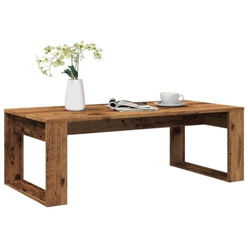vidaXL Salontafel 102x50x35 cm bewerkt hout oude houtkleurig, Huis en Inrichting, Tafels | Salontafels, Nieuw, Verzenden