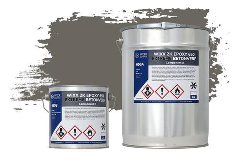 Wixx 2K Epoxy 650 Extreme Betoncoating RAL 7039 |, Doe-het-zelf en Bouw, Verf, Beits en Lak, Nieuw, Verzenden