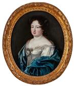 Franse school (XVII) - Retrato de dama con manto azul