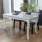 vidaXL Eettafel 116x66x76 cm hoogglans wit, Huis en Inrichting, Verzenden, Nieuw