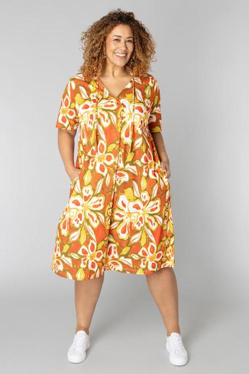 COLLETTA jurk travel print2(50)Maat 46/48 (XL) of groter, Kleding | Dames, Jurken, Overige kleuren, Nieuw, Maat 46/48 (XL) of groter