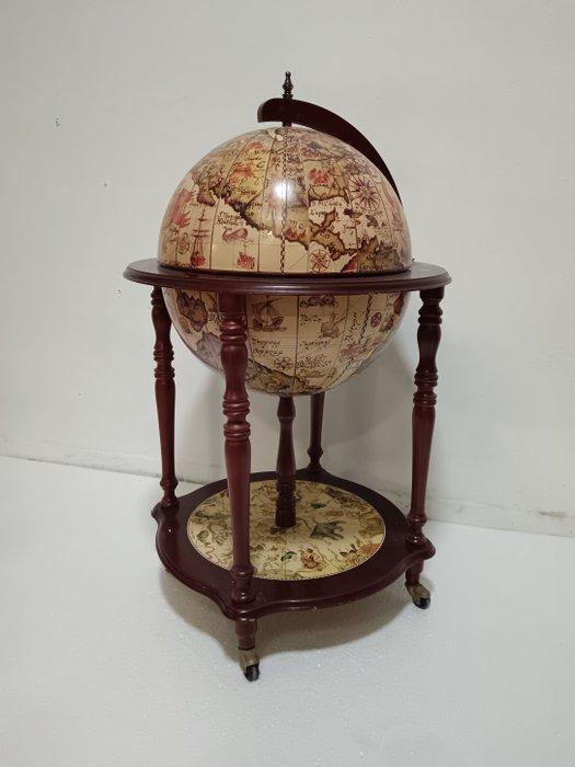 Bar - Hout, pasta - Wereldbol-barmeubel, likeurkast, Antiek en Kunst, Curiosa en Brocante