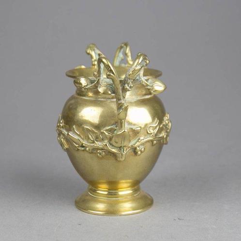 French Art Nouveau - Vaas - Bronzen vaas met, Antiek en Kunst, Kunst | Designobjecten