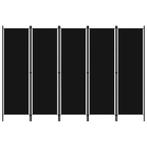 vidaXL Kamerscherm met 5 panelen 250x180 cm zwart, Huis en Inrichting, Woonaccessoires | Overige, Verzenden, Nieuw