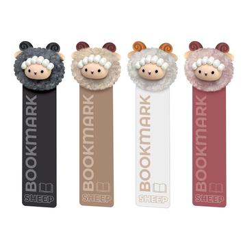 Boekenlegger pluche sheep – schattige 3D boekenlegger met beschikbaar voor biedingen
