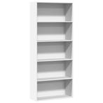 vidaXL Boekenkast 80x30x189 cm bewerkt hout wit, Huis en Inrichting, Kasten | Boekenkasten, Verzenden, Nieuw