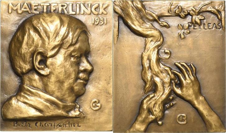 Bronzegussplakette 1931 Film en Theater, Timbres & Monnaies, Pièces & Médailles, Envoi