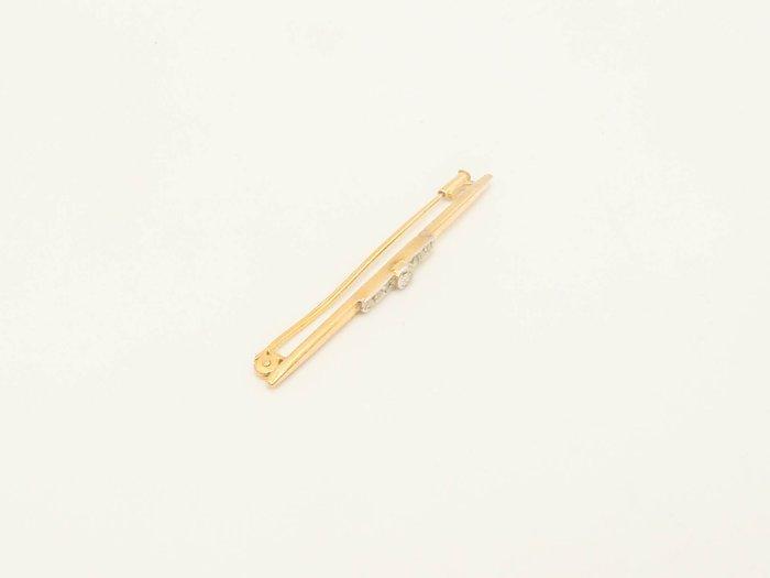 Broche - 18 carats Or jaune Diamant (Naturelle) - Diamant, Bijoux, Sacs & Beauté, Bijoux anciens