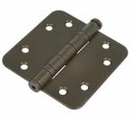Kogellagerscharnier 8989 mm ronde hoek brons, Ophalen of Verzenden