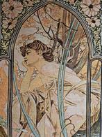 Alfons Mucha Wandtapijt LE SOIR - Art Nouveau - Klaar om, Antiquités & Art