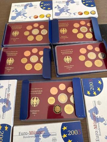 Allemagne. Proof Set 2003 A,D,F,G,J (5 sets) (Sans Prix de