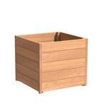 Hardhouten plantenbak Sevilla 80x80x71,3cm - Met bodem, Tuin en Terras, Bloembakken en Plantenbakken, Vierkant, Nieuw, 60 tot 100 cm