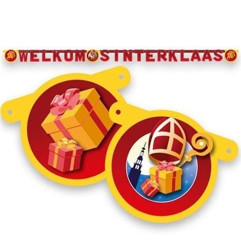 Letterslinger Welkom Sinterklaas 2,10M, Hobby en Vrije tijd, Feestartikelen, Nieuw, Verzenden