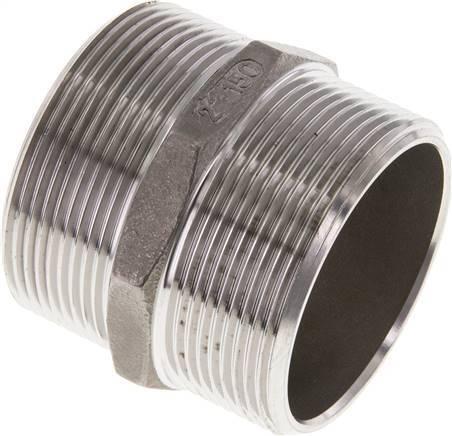 Dubbele Nippel G2'' RVS Vlakke Afdichting 16bar 62mm Hex, Doe-het-zelf en Bouw, Overige Doe-Het-Zelf en Bouw, Verzenden