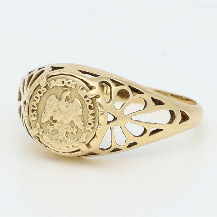 Ring - 14 karaat Geel goud - Munt. Mexico, Bijoux, Sacs & Beauté, Bagues