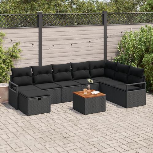 vidaXL 9-delige lounge set voor in de tuin met kussens in, Tuin en Terras, Tuinsets en Loungesets, Nieuw, Verzenden