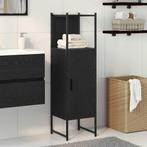 vidaXL Badkamerkast Zwart eiken 33 x 33 x 120.5 cm Bewerkt, Verzenden, Nieuw